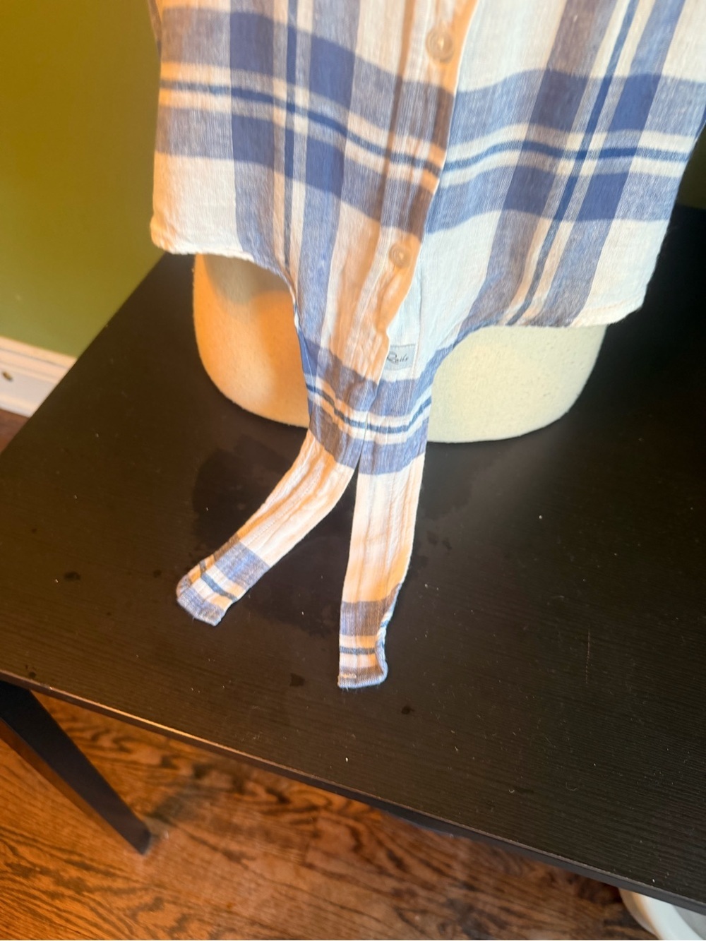 Rails Blue Plaid Crop Tie-Front Shirt - Women - Picture 6 of 13